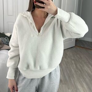 A New Day Women's Sherpa Quarter Zip Sweatshirt | SIZE MEDIUM